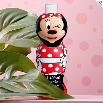 Gel de dus si sampon 2 in 1 Air-Val Minnie 1D Figurina pentru copii, 400 ml [2690] - Img 3