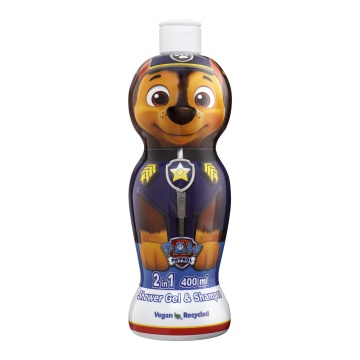 Gel de dus si sampon 2 in 1 Air-Val Paw Patrol Chase 1D Figurina pentru copii, 400 ml [0436]