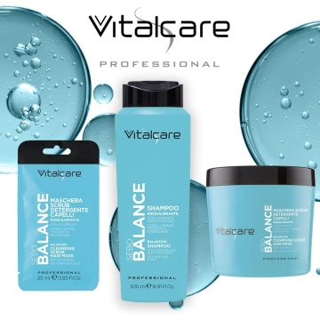Masca, exfoliant si curatare par 3in1 Vitalcare Sebo Balance la plic, 25 ml [5878] - Img 5