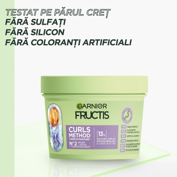 Masca Garnier Fructis Curls Method pentru parul ondulat, 370 ml [0600] - Img 7