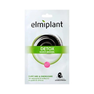 Masca pentru fata Elmiplant Servetel Detox Black, 20 ml [1557]
