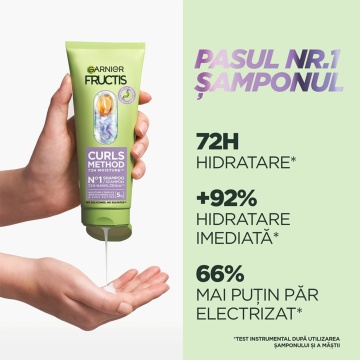 Sampon rehidratant pentru parul ondulat Garnier Fructis Method Curls, 200 ml [1777] - Img 5