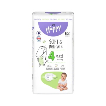 Scutece Happy New Baby Nr,4 Maxi pentru copii, x62 [5445]