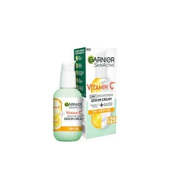 Ser crema de fata 2 in 1 cu SPF25 Garnier Vitamin C, 50 ml [9649]