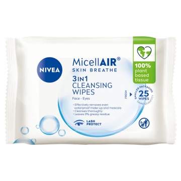 Servetele demachiante Micellar pentru ten normal, 25 bucati, Nivea 7023/5776
