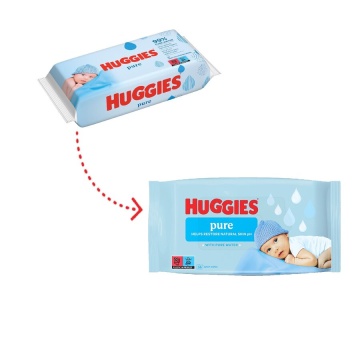 Servetele umede Pure, 56 bucati, Huggies [0039] - Img 2