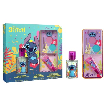 Set cadou Air-Val Stitch cu apa de toaleta 30 ml, luciu buze si fard de ochi pentru copii [5806]