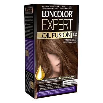 Vopsea de par Loncolor Expert Oil Fusion 5,53 Saten Auriu Deschis