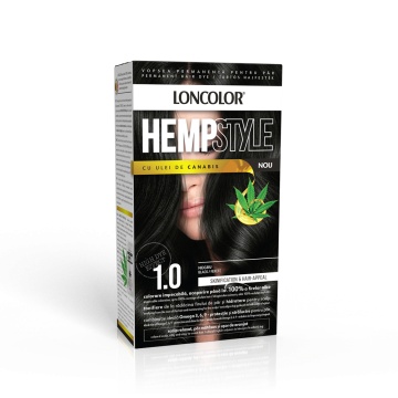 Vopsea de par Loncolor Hempstyle Nou 1,0 Negru