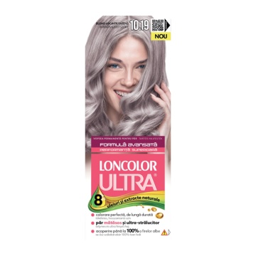 Vopsea de par Loncolor Ultra 10,19 Blond Argintiu Intens