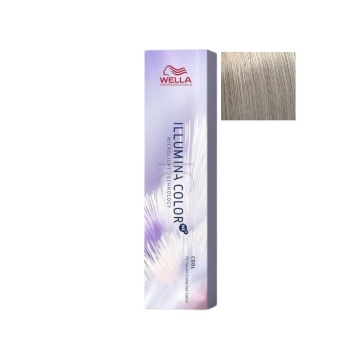 Vopsea de par permanenta Wella Professionals Illumina Color, 10/81 blond luminos deschis perlat cenusiu, 60 ml