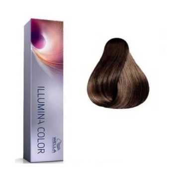 Vopsea de par permanenta Wella Professionals Illumina Color, 6/76 blond inchis castaniu violet, 60 ml