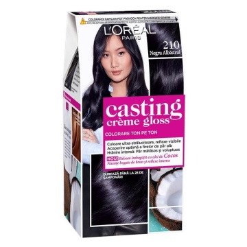 Vopsea de par semi-permanenta fara amoniac L'Oreal Paris Casting Creme Gloss 210 Negru Albastrui
