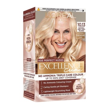 Vopsea permanenta de par cu amoniac L'Oreal Paris Excellence Creme Nudes Age Perfect 10,13 Polar Blonde