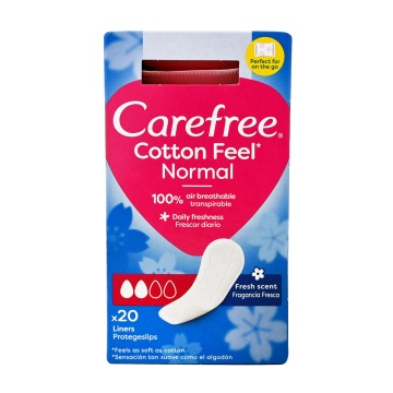 Absorbante individuale Carefree Panty Cotton Fresh, 20 bucati [2620]