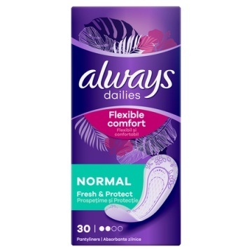 Absorbante zilnice Platinum Soft & Protect Normal, 30 bucati, Always [7959]
