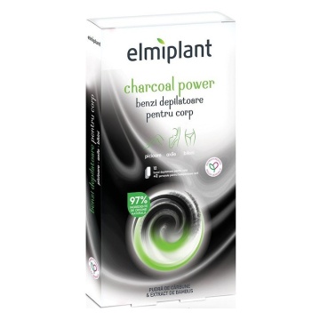 Benzi depilatoare pentru corp Charcoal Elmiplant, x12 [1588]