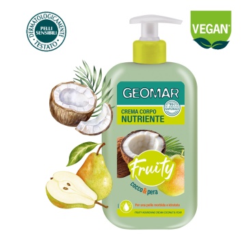 Cremă de corp nutritivă cu extract de cocos și pere Geomar Fruity, 500 ml [9302] - Img 2