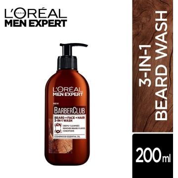Loreal Expert Gel Curatare 3In1 Barber Club pentru barbati, 200 ml [6130]