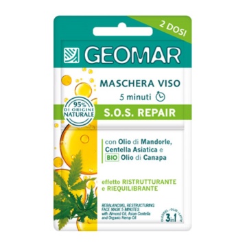 Mască bio reparatoare pentru față Geomar SOS Repair, 15 ml, 2 x 7,5 ml [3560]