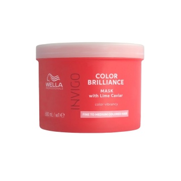 Masca pentru par vopsit cu fir subtire/normal Invigo Color Brilliance Fine/Normal, 500 ml, Wella Professionals