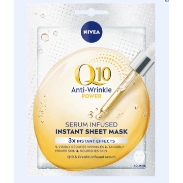 Mască șervețel anti-rid Q10 POWER infuzată cu ser, Nivea 8733