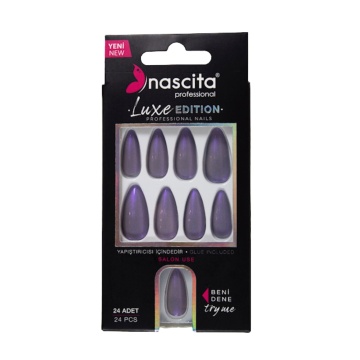 Nascita Unghii False Luxe Edition Stiletto Purple, x24 [1396]