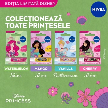 NIVEA Balsam de buze Ariel Watermelon Shine - Ediție Limitată Disney 4.8G [4356] - Img 5