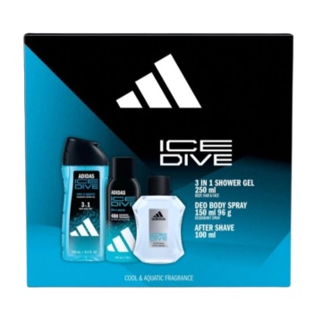 Set cadou Adidas Ice Dive cu lotiune after shave 100 ml, deodorant 150 ml si gel de dus 250 ml XS25 [6036]