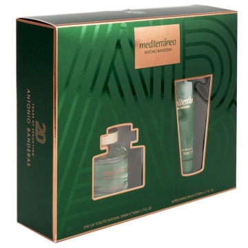 Set cadou Antonio Banderas Mediteraneo pentru barbati, apa de toaleta 50 ml + balsam dupa ras 75 ml [4503]