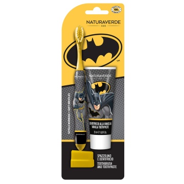 Set cadou copii Natura Verde Batman cu pasta de dinti 25 ml si periuta [5702]