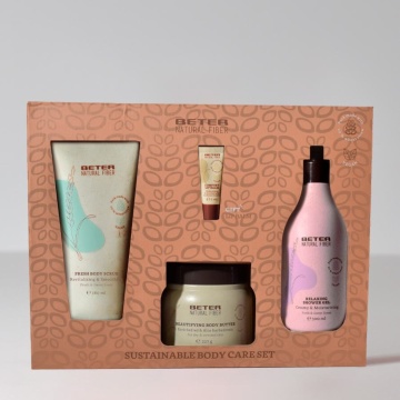 Set cadou cu gel de duș, gel exfoliant, unt de corp si balsam de buze Beter Body Care [0922] - Img 3