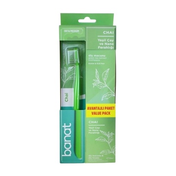 Set cu pasta de dinti 50 ml si periuta medium Banat Chai [6860]