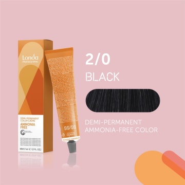 Vopsea de par demipermanenta fara amoniac Londa Professional, 2/0, 60 ml