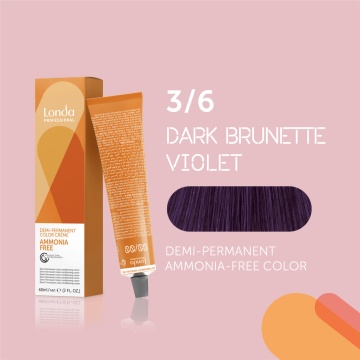 Vopsea de par demipermanenta fara amoniac Londa Professional, 3/6, 60 ml