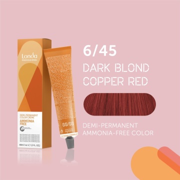 Vopsea de par demipermanenta fara amoniac Londa Professional, 6/45, 60 ml