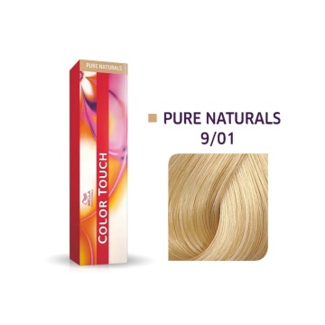 Vopsea de par demipermanenta Wella Professionals Color Touch, Pure Naturals, Very Light Blonde Natural Ash 9/01, 60 ml