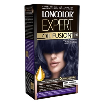 Vopsea de par Loncolor Expert Oil Fusion 3,99 Saten Albastrui Intens