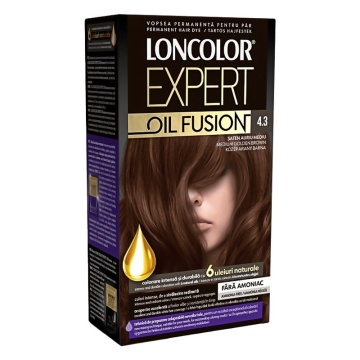 Vopsea de par Loncolor Expert Oil Fusion 4,3 Saten Auriu Mediu
