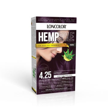 Vopsea de par Loncolor Hempstyle Nou 4,25 Castaniu Mov