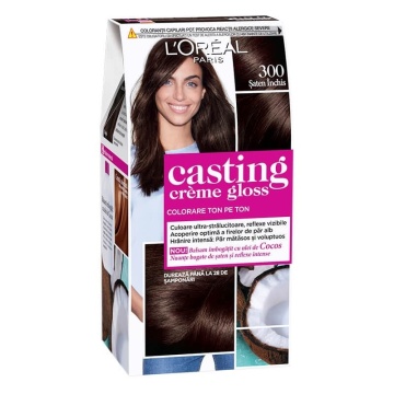 Vopsea de par semi-permanenta fara amoniac L'Oreal Paris Casting Creme Gloss 300 Saten Inchis