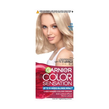 Vopsea permanenta de par cu amoniac Garnier Color Sensation 111 Blond Ultra Argintiu
