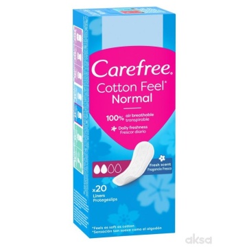 Absobante zilnice Carefree Panty Cotton Fresh, 20 bucati [1146]