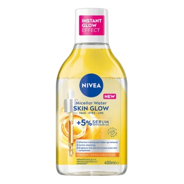 Apa micelara +5% ser cu vitamina C + E Brightening Skin Glow, 400 ml, Nivea [7728]