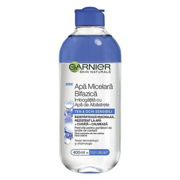 Apa micelara bifazica cu albastrele Garnier, Blue, 400 ml [4524]