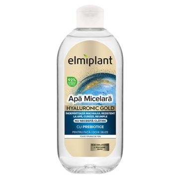 Apa micelara cu acid hialuronic Elmiplant Hyaluronic Gold, 400 ml [5804]