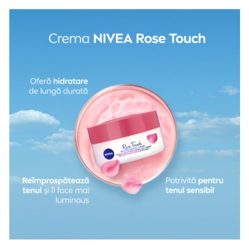 Crema-gel cu apa de trandafiri Rose Touch, 50 ml, Nivea 9702/6811 - Img 2