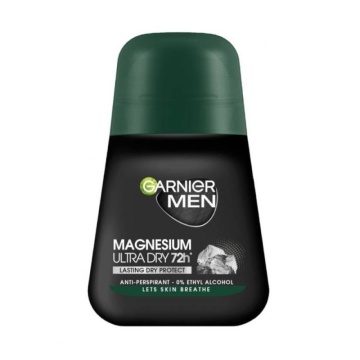 Deodorant roll-on Garnier Magnesium Ultra Dry 72H pentru barbati, 50 ml [5259]