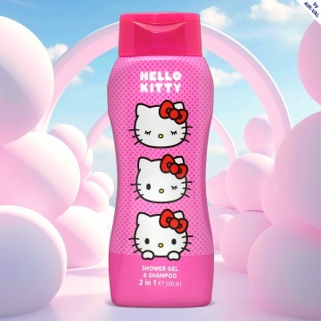 Gel de dus si sampon 2 in 1 Air-Val Hello Kitty pentru copii, 500 ml [4489] - Img 2