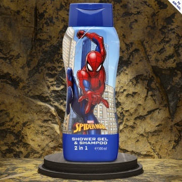Gel de dus si sampon 2 in 1 pentru copii Air-Val Spiderman, 500 ml [4427] - Img 2